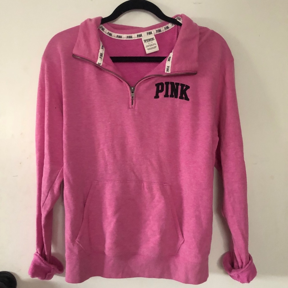 PINK Quarter Zip Hoodie purple